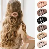 TTPSRY 6 Stück Haarklammern für Damen Haarspange Flach Flat Claw Clip Haarklammer Rutschfestes Hair Clip Haar Halt Haarschmuck für Frauen Mädchen Dickes Dünnes Haar Styling-Haarspangen (Set A)