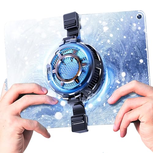 Magnetischer iPad Kühler 30W Tablet Cooler mit 3 Kühlmodi Mini Laptop Lüfter für Gaming Laptopkühler mit Typ-C Ladekabel, 2 Arten von Installationen, 10,5x10,5x3 cm