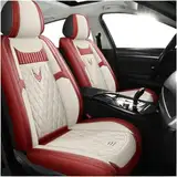 DENGFU Sitzbezüge Auto Autositzbezüge Universal Set für Mitsubishi Outlander Diamante Endeavour Lancer Auto Zubehör,Rot