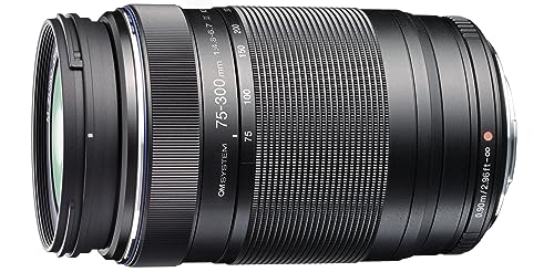 OM SYSTEM M.Zuiko Digital 75-300mm 1:4.8-6.7 Objektiv II, geeignet für alle MFT-Kameras (Olympus, OM-D und Pen Modelle, Panasonic G-Serie), schwarz