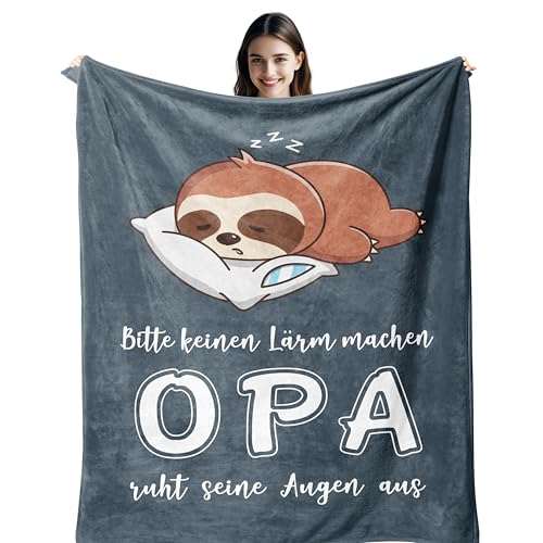 Vatertagsgeschenk für Opa, Opa Geschenk, Opa Geschenk Geburtstag, Geschenke für Opa, Opa Geburtstagsgeschenk, Geschenke für Opa Von Enkel Enkelin, Vatertag Opa Decke 150X130CM