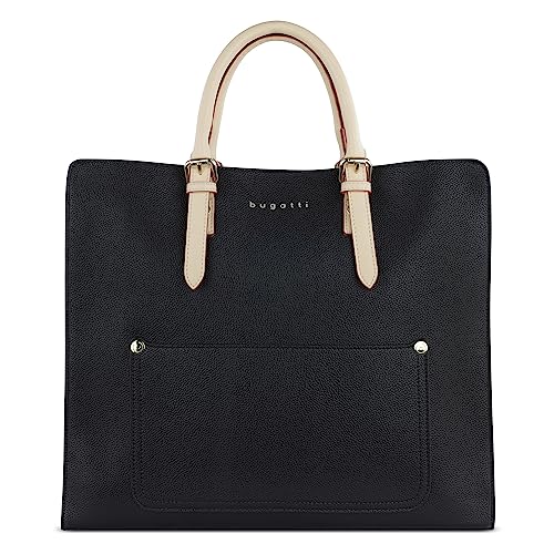 bugatti Ella XL Handtasche für Damen, Frauen Tasche groß, Damenhandtasche, schwarz