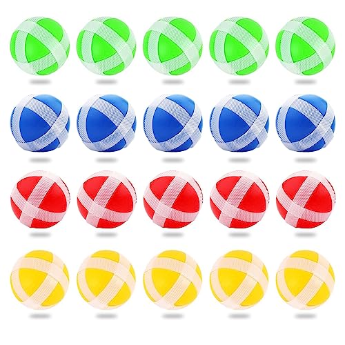 20 Stück Klettball, Kinder Darts Erstaz Bälle, Wurf Spiel Scheibe Ersatzbälle, für Drinnen Draußen Kinder Erwachsene Party Klett Klettspiel