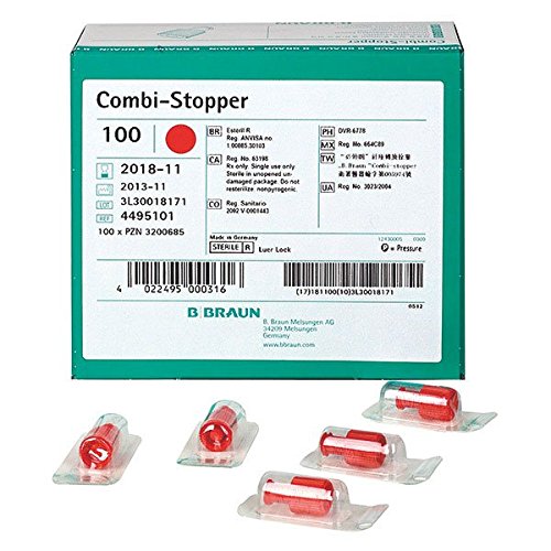 B Braun 03200685Combi Stopper Verschlusskonus, Rot (100-er Pack)