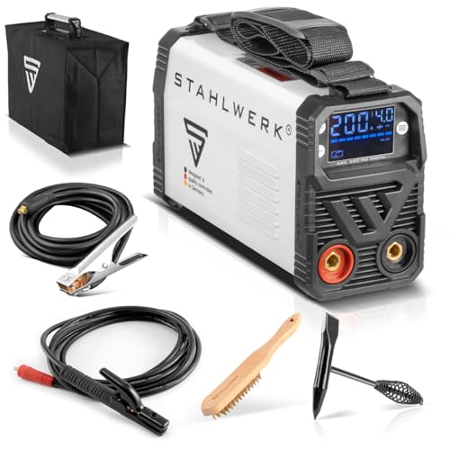 STAHLWERK Schweißgerät ARC 200 MD Digital - DC MMA | E-Hand | Lift-TIG Inverter mit 200 Ampere, Digital-Display, IGBT Technologie und Single-Board