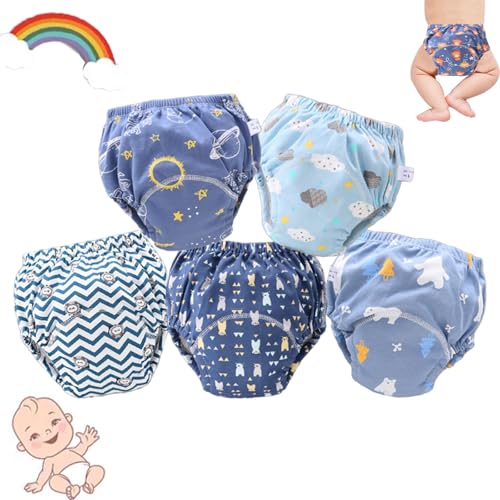 SOCLING krabbelkiste Trainingshose, Nassfrei Unterhose Kinder, Cartoon, Größe L, 3er & 5er Pack, Unisex-Kinder