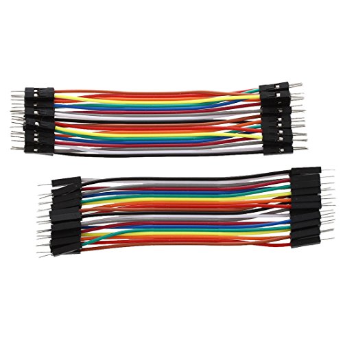 Senmubery 40x 10cm Breadboard Steckbruecken Drahtbruecken Stecker Male to Male Jumper Wires Kabel