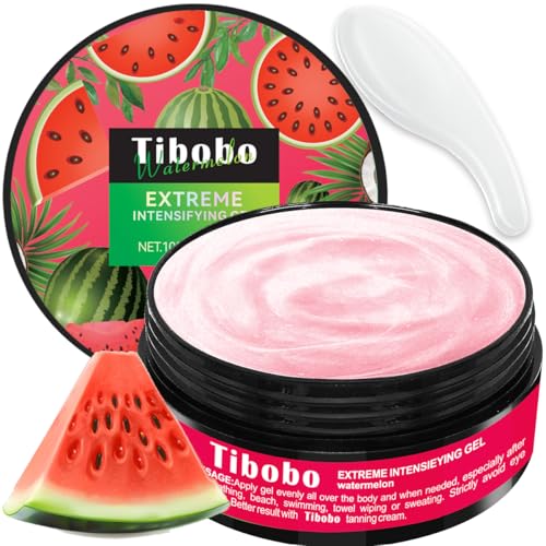 Premium Bräunungsgel 100g – Für den Einsatz in Solarien und im Außenbereich, pflegende Körperbräunungslotionen mit natürlicher Formel, extrem intensivierendes Bräunungsgel(Wassermelone)