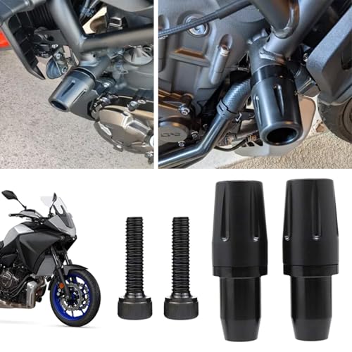 Sturzschutzrahmen für Motorrad, Motorrad Sturzschutzbügel CNC Rahmen Sliders Guard Falling Crash Schutz Für Yamaha MT-07 FZ07 MT07 Tracer mt 07 2014-2021 2022 2023 2024 Fallschutz Zubehör Sturzpads