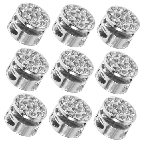 DIYEAH 10st Schweinenase Knopf Umhängebänder Für Kleidung Zugbänder Kordelschlösser Verschluss Kordelverschluss Kordelstopper-schloss Umschalten Kordelstopperverschluss Metall Silver