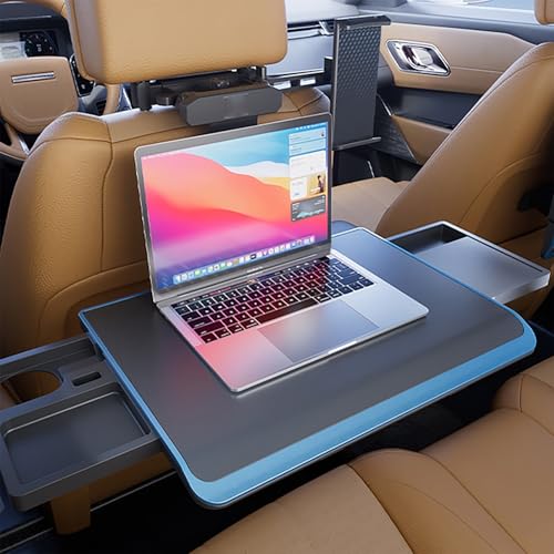 YERUNGT Organisator mit Faltbar Tisch und Tablet/Mobiltelefon, Auto Reisezubehör Organizer, Mit Klapptisch Tablet Fach, Wasserdichter Rücksitzschutz für Kinder, Mit integriertem Tablet-Halter