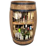 weeco Bar Schränk LED. Weinregal Weinschrank XL. Fass Vintage deko Wohnzimmer. Minibar Gin Whisky Bier. Weinfass Stehtisch. Holzfass für Gläser und Flaschen. Wine Rack geschenkset.