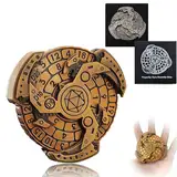 2025 Schatten Roulette Würfelspiel für DND Würfel Set, 7-in-1 Dragon Metallic D&D Würfel mit Geschenketui für Dungeons and Dragon Spiel, RPG Rollenspiel Tischspiel Geschenke (Schwarz Gold)