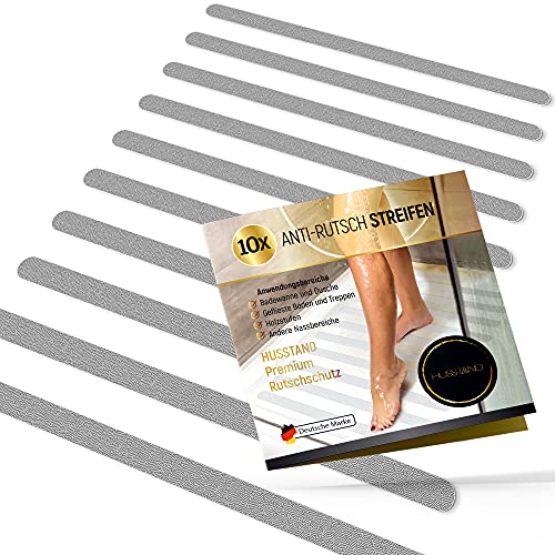 husstand Anti-Rutsch Streifen für Badewanne & Dusche - 100% Transparent & Selbstklebend - Antirutsch Sticker Badewanne - Antirutschmatten - Duschmatten rutschfest