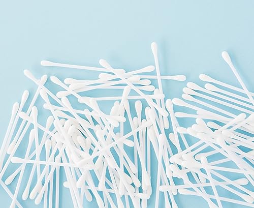 Wattestäbchen Ohrenstäbchen |Watteköpfe aus 100% Baumwolle|ohne Plastik |100% biologisch abbaubar |mit Papierschaft|100% biologisch abbaubar |Nachfüllpackung (100 Stück)