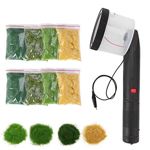 Mocoli Mini Statik-Graspose, Vier Farben 8 Stck Mini Beflockungsmaschine Applikator ABS Applikator mit rutschfestem Griff für DIY Landschaftsmodellierung Sandtisch-Modellierungshandwerkzeug