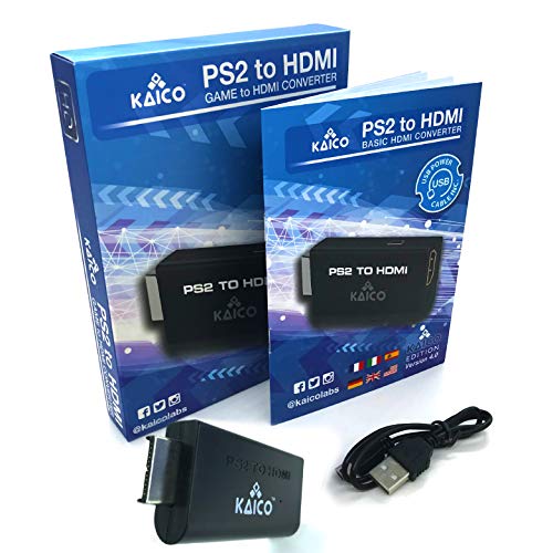 Kaico Edition HDMI Adapter Compatible with Playstation 2- Plug and Play Component to PS2 HDMI Converter Adaptor- Play Retro Games on Modern TV