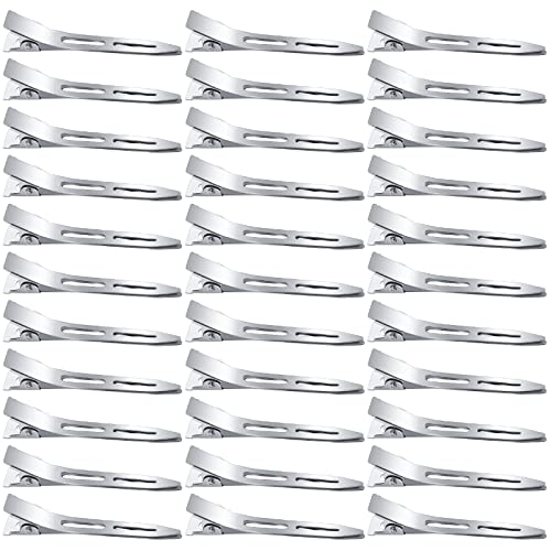 EnteBill 60 Stück Haarspangen, 2.2 Zoll Alligator Clips Zum Locken Fixieren - Keine Spur Haarklammer Für Haarstyling - Friseurbedarf Für Damen Und Mädchen