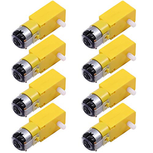 Gebildet 8pcs DC3V-12V DC Getriebemotor für Allradantrieb Spielzeugauto/Roboterkörper/Flugzeugspielzeug.Chargennummer:Double Axis 1:48