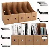 DAJAVE Magazine File 10 Stück Zeitschriftensammler aus Kraftpapier Stehsammler A4 Pappe, Stehordner Pappe A4, Schreibtisch Organizer für Datei Ordner Schreibwaren Bürobedarf,einfache Lagerung