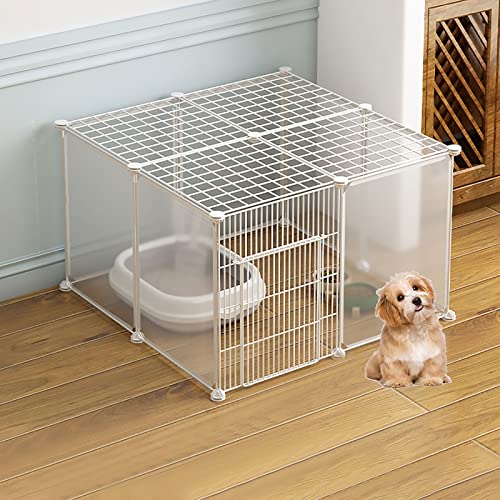 Pet's Home， Laufstall for Katzen – Katzenkäfige for Katzen im Innenbereich, Frettchenkäfig, Hundekäfige, Katzenhütten, leicht zu reinigen, idealer Übungsort for 1–3 Katzen