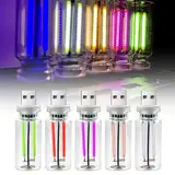 5 Stück Mini USB LED Licht Auto Atmosphäre, USB Auto LED Innenbeleuchtung, 5V Atmosphäre Licht, Kreative Glasflasche Lampe, Retro-Inspired Interior Mood Lamps, Touch Night Light
