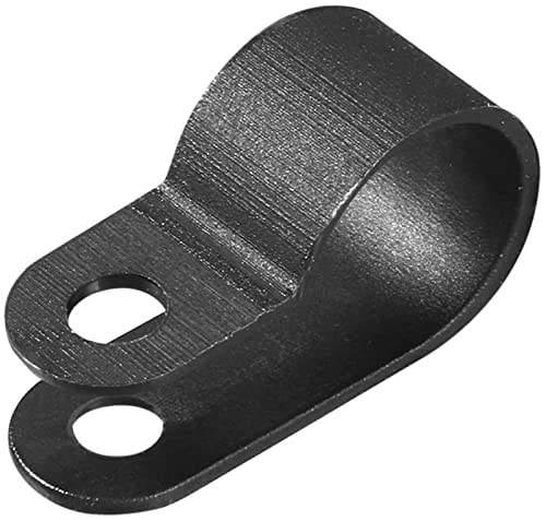 Kabel-Finisher, Kabelmanagement-Organizer-Klemmen for Zuhause und Büro, 100 Stück, Nylon-R-Typ-Kabelklemmen, Organizer-Kabelklemmen for Kabelmanagement, 12,7 mm, Schwarz