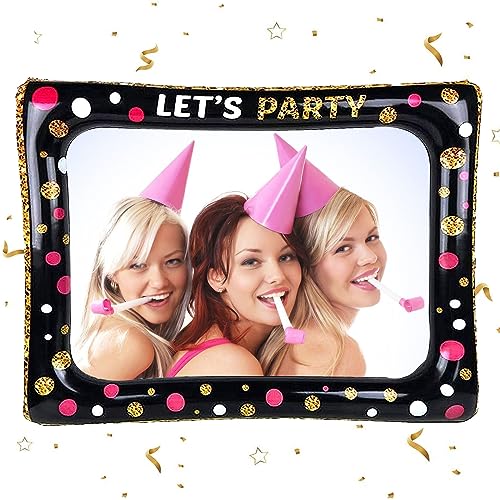 Aufblasbarer Fotorahmen,Selfie Rahmen,Selfie Bilderrahmen,Aufblasbare Photo Booth Requisiten,Geburtstag Aufblasbarer Bilderrahmen,Ideal für Fotoautomat Partys Feste Hochzeit Geburtstag,65 X 78 CM
