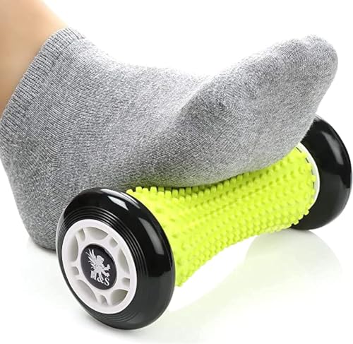H&S Igelball für Fußmassage – Faszienrolle & Massageroller für Hand & Fuß aus Silikon mit Noppen zur Faszien Massage – Stressabbau & Entspannung - Igelball Fußmassage für Fersensporn
