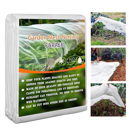 Gemüseschutznetz 2x5m insektenschutznetz Garten Feinmaschig, Pflanzennetz Netze Gartennetze, Gemüseschutznetz Pflanzenschutznetz, SchädlingsschutzNetz für Pflanzen Gemüse Obst Blumen Gewächshaus