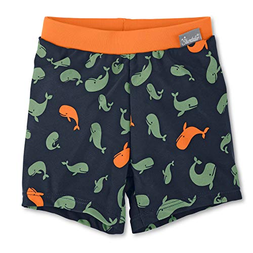 Sterntaler Baby - Jungen Badeshort Kurz Wale Badehose, Marine, 62/68 EU