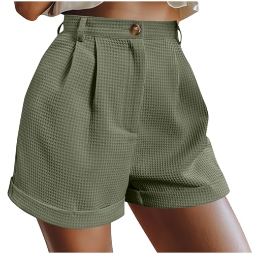 Jungen Shorts 146 Aktiv Wandern Täglich mit Taschen Kurze Hosen Herren Neon(Armeegrün,XL)