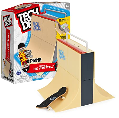 Tech Deck, Big Vert Wall X-Connect Park Creator - Personalisierte und baubare Rampe Set mit exklusivem Griffbrett - Kinder Spielzeug für Jungen und Mädchen ab 6 Jahren
