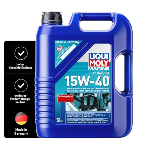 LIQUI MOLY Marine 4T Motor Oil 15W-40 | 5 L | Boot mineralisches Motoröl | Art.-Nr.: 25016