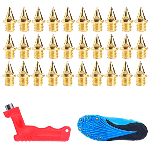 Leichtathletik Ersatzdornen,Spike Nägel,Pyramid Ersatz Spikes,Leichtathletik-Spikes Ersatz,Track Spikes Ersatznägel mit Spikeschlüssel,für Springen,Laufen,Wandern,Kunststoff,Laufsteg(30 Stück)
