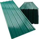 DEUBA® 12x Trapezblech 129cm x 46cm = 7m² verzinkt Profilblech Dachblech Wellblech Dachplatten Gerätehaus Carport Grün