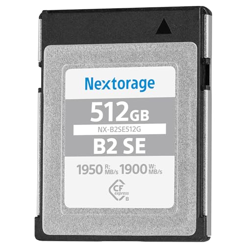 Nextorage CFexpress Typ B Karte 512GB, japanische speicherkarte datenspeicher CF Express Type B Card, Kamera Zubehör für Sony/Nikon/Canon/Panasonic/Fujifilm, B2SE NX-B2SE512G