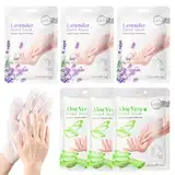 WEILAOK 6 Paar Handmaske, Handmaske für Sehr Trockene Hände, Feuchtigkeitsspendende Handschuhe, Handpflege, Peeling Handmasken mit Lavendelextrakt