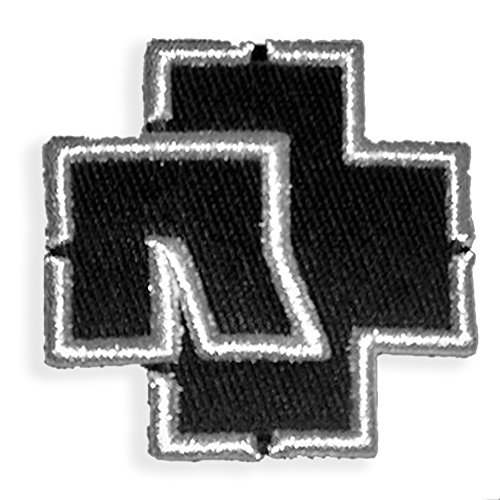 Rammstein Aufnäher "Logo" 7,5 x 7,5cm schwarz, Offizielles Band Merchandise
