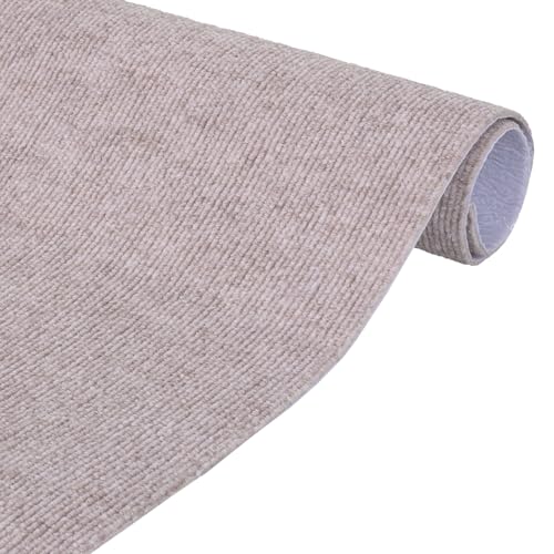 ANRO Bodenmatte selbsthaftend Teppich Läufer Matte Meterware selbsthaftender Bodenbelag rutschfest anpassbar Größe 180x100cm Beige