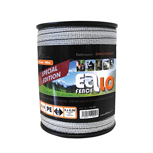 Ellofence Weidezaunband 12,5mm, Topqualität für extra lange Zäune (200m)