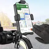 Handyhalterung Fahrrad Motorrad e Scooter mit 5 Ultra-sicheren Befestigungspunkten maximale Stabilität der Lenkerbefestigung 360° drehbar kompatibel mit Allen Smartphones Antivibration