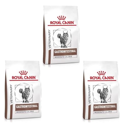 ROYAL CANIN Veterinary Gastrointestinal Moderate Calorie | 3er Pack | 3 x 400 g | Trockenfutter für Katzen | Kann unterstützend helfen bei gastrointestinalen Erkrankungen bei Katzen
