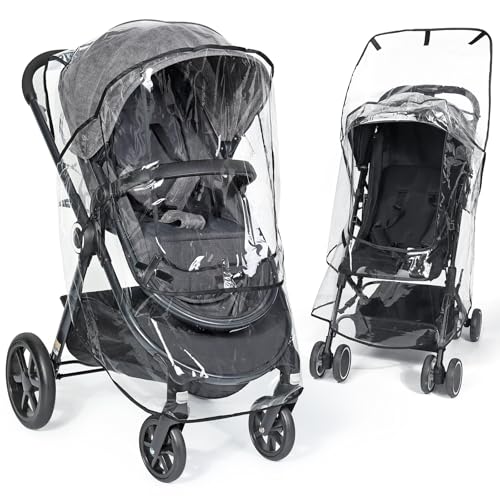 Orzbow Universal Regenschutz Kinderwagen, Atmungsaktiv Kinderwagen Regenschutz mit Fenster, Geruchlos Regenschutz Buggy Regenverdeck Kinderwagen, Bequemer Einbau,Extrem Wasserdicht und Langlebig