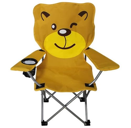 LINDER EXCLUSIV Kinder-Anglersessel mit Getränkehalter MC2504 Motivauswahl (gelb (Bär))