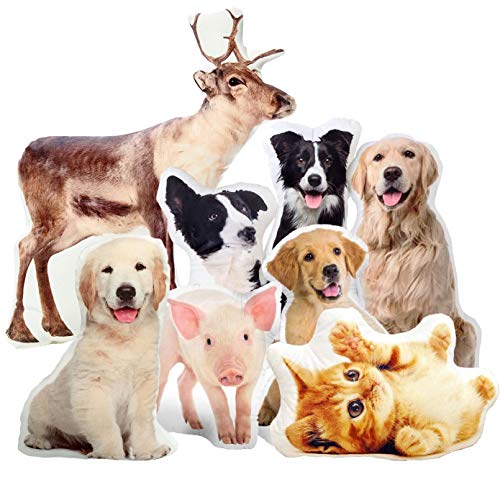 Personalisiertes 3D Haustier Hund Katze Kissen FOTOGESCHENK mit eigenem Foto Foto-Kissen Bedrucken Zum Jahrestag, Geburtstag, Valentinstag (mit Füllung) 3D Tierkissen [091]