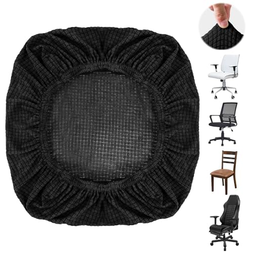 FAELNK Stuhlbezug Sitzfläche Elastische Bürostuhl Kissenbezug Esszimmerstuhl Sitzbezug Stuhl Stretch Stuhlhussen Bezug Abnehmbar Waschbar Hussen für Stühle