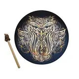 Niktule Eule Schamanentrommel, Schamane Alchemistische Mondtrommel, Owl's Bass Divine Sound Sibirische Trommel, Musik Spirituelle Schamanentrommel Bass Gottes Stimme Geschenk