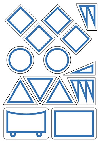 Taktifol Haftsymbole - selbsthaftende taktische Zeichen - gemischt blau