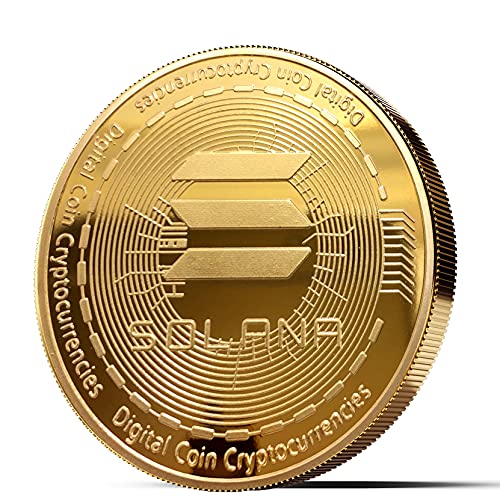 innoGadgets® Physische Solana Medaille mit 24-Karat Echt-Gold überzogen. Wahres Sammlerstück mit Schutzhülle, Münzkapsel. Perfekt für jeden Solana-Fan